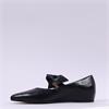 Wonders Triana Hidden Wedge Bow Pump - Black Leather